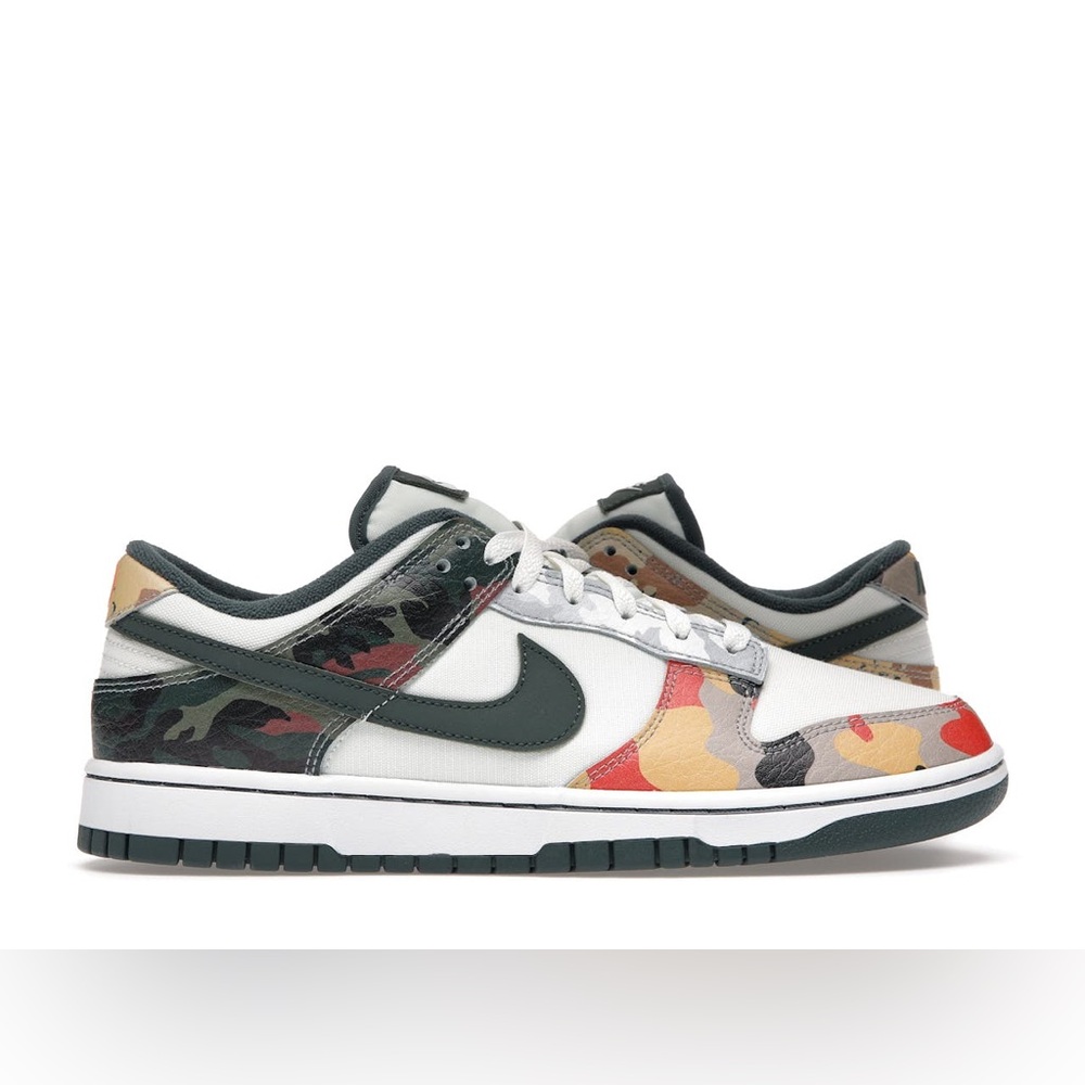 Nike Dunk Low SE Sail Multi-Camo men’s 8 or women 9.5